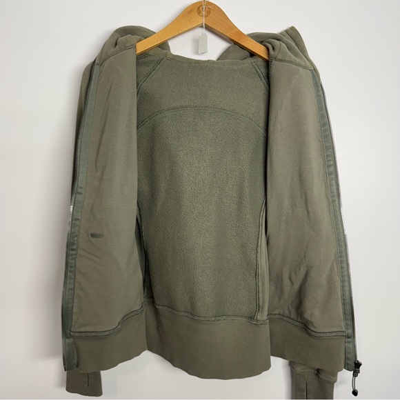 Lululemon Scuba Hoodie *Light Cotton Fleece Gray Sage Size 4 - Picture 2 of 7